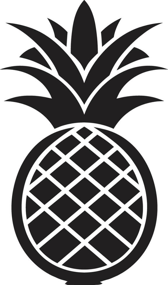 Elegant Pineapple Profile Pineapple in the Limelight vector