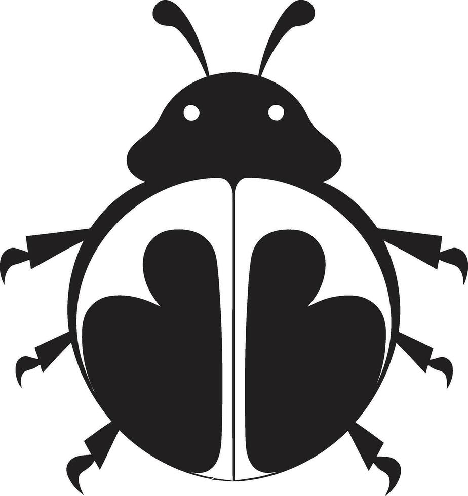 Majestic Beauty Sleek Ladybug Insignia Graceful Profile Ladybug Logo in Shadows vector