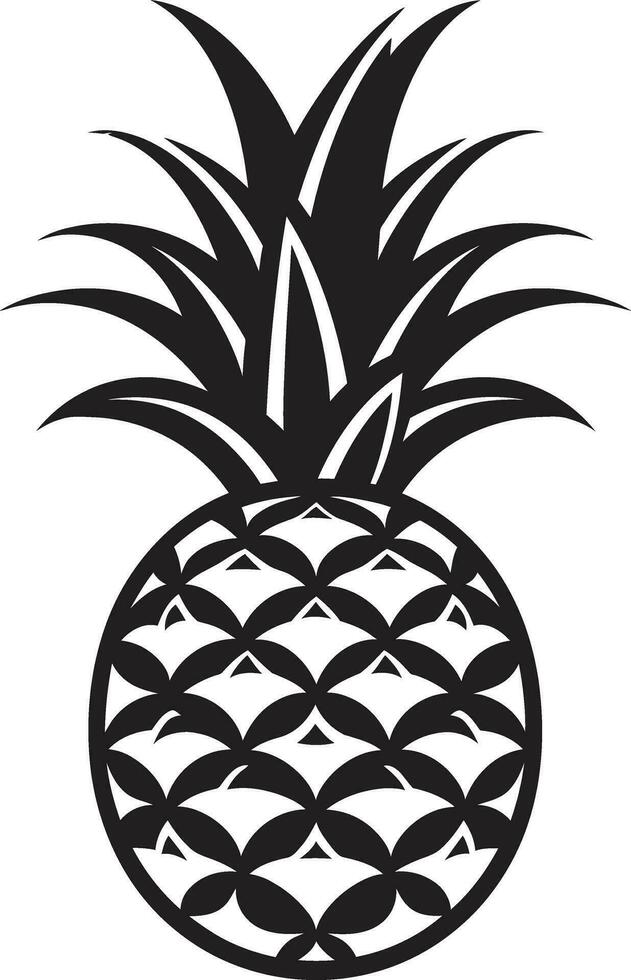 Pineapple Face in Moonlight Artistic Pineapple Design vector