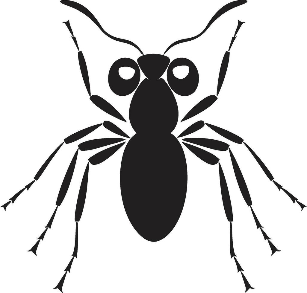 Elegance in Simplicity Black Ant Vector Logo Artistic Mastery Black Vector Ant Symbol