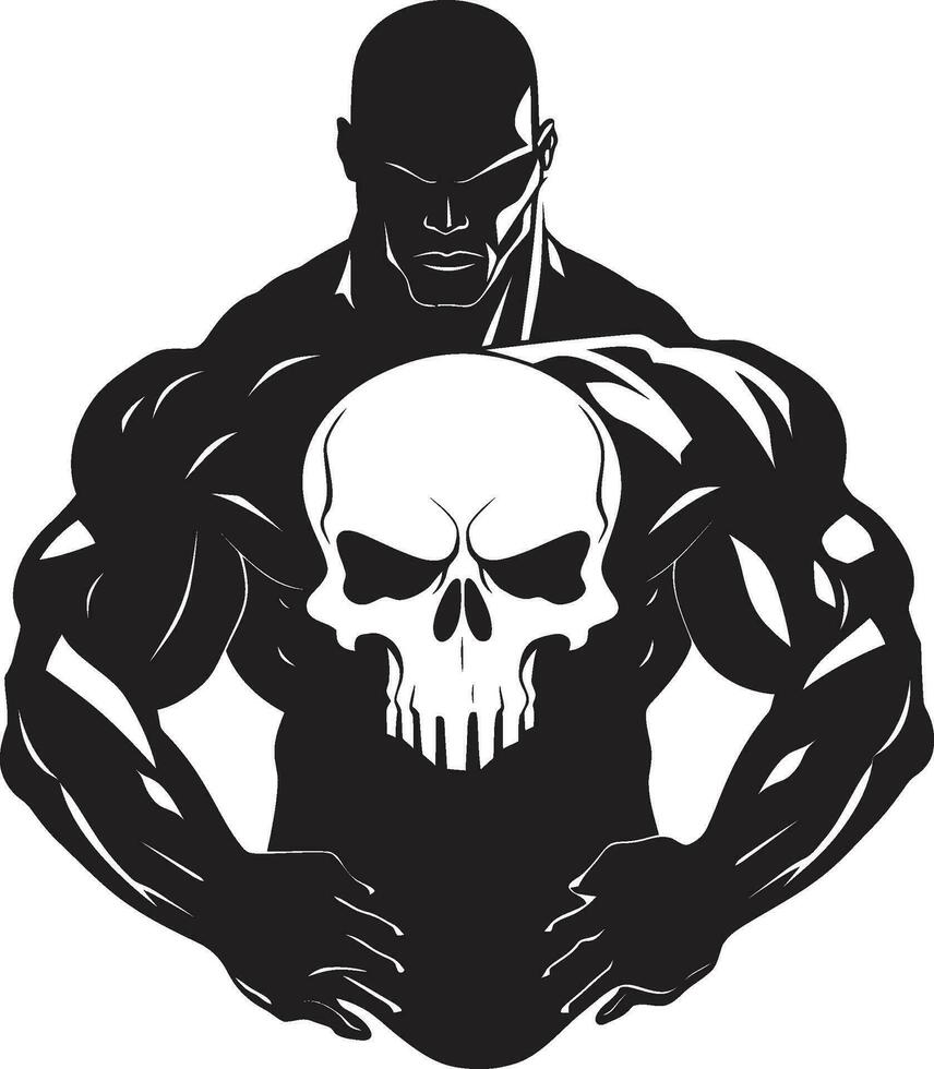 Dynamic Dominance Bodybuilder Vector Elegance Silhouetted Resilience Monochrome Fitness