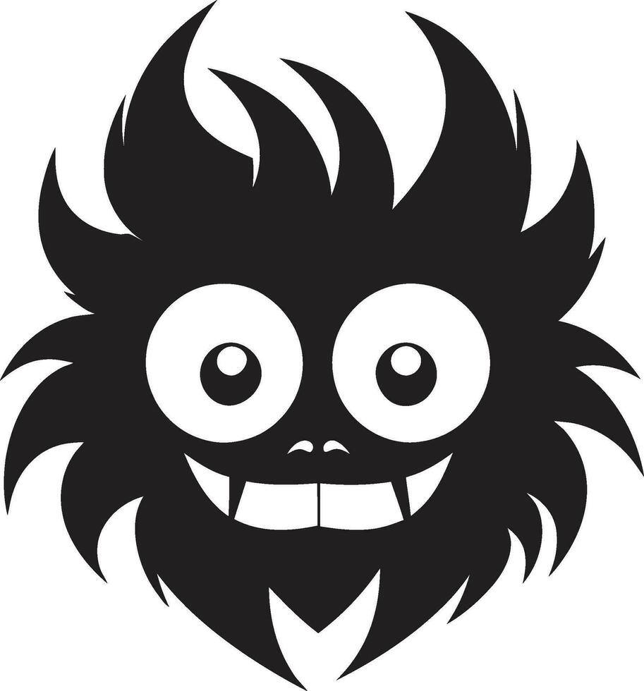 Shadowed Dread Black Vector Showcasing Frightening Encounter Beastly Aberration Monochromatic Vector Portrait of Sinister Entity
