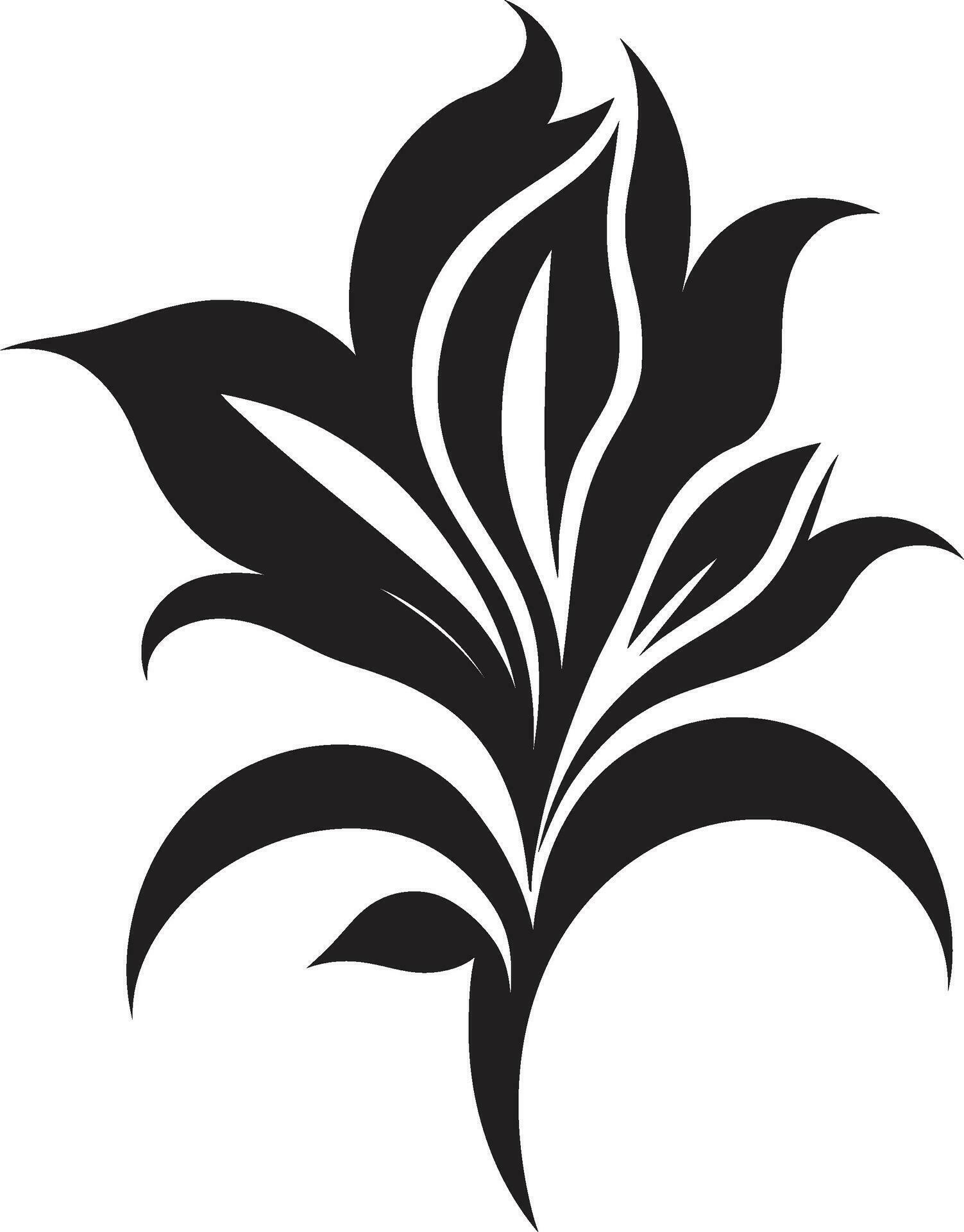 Black Floral Wallpaper Black Floral Fabric Design 33045260 Vector Art