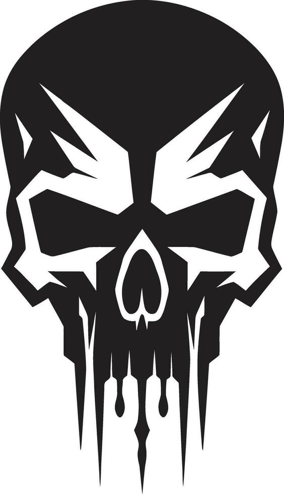 Edgy Gravitas Monochromatic Skullhead Excellence in Black Slick and Cool A Funky Vector Skullhead Art Revolution