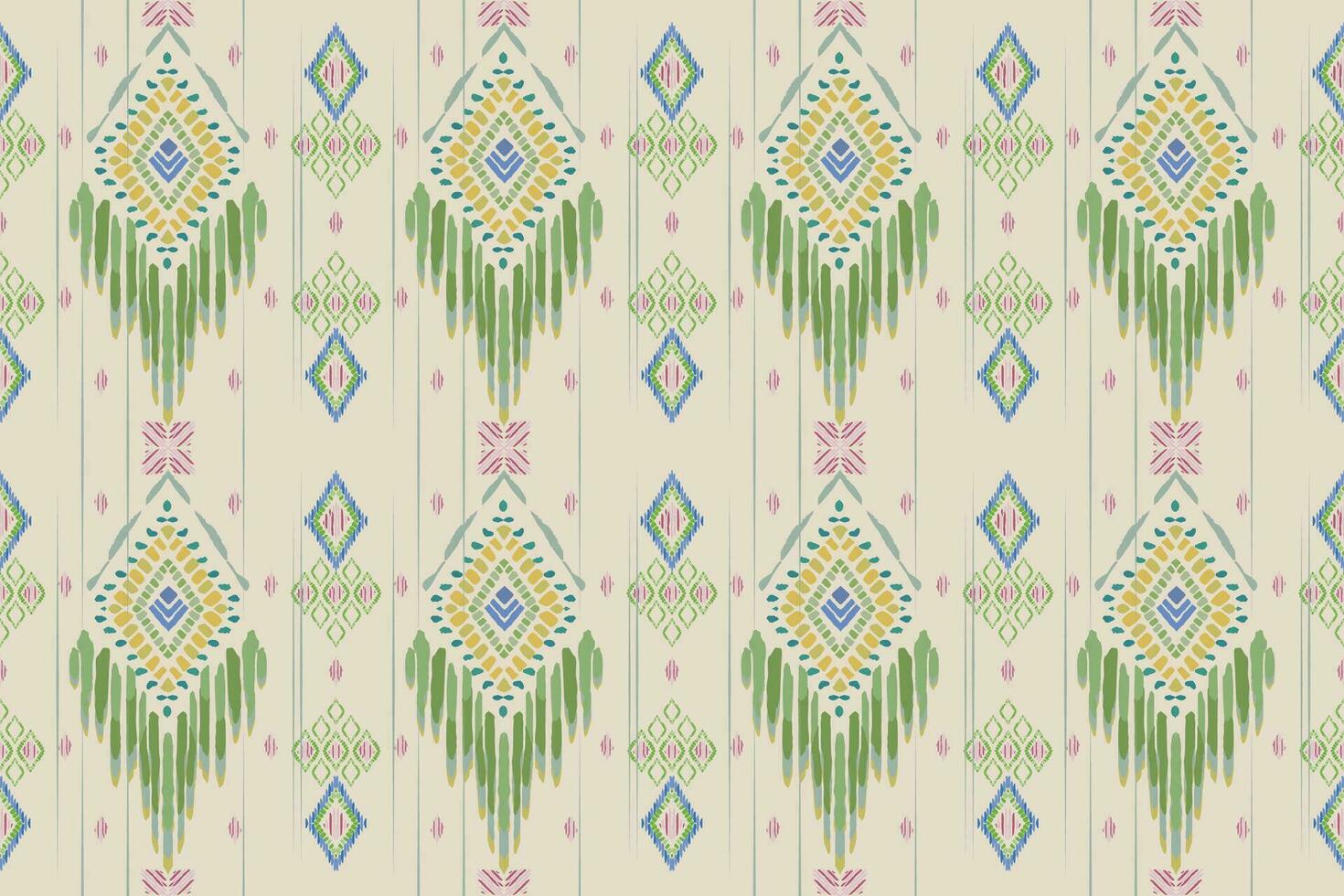 Ikat paisley embroidery on the fabric in Indonesia,India and asian countries.geometric ethnic oriental seamless pattern.Aztec style. illustration.design for texture,fabric,clothing,wrapping,carpet. vector