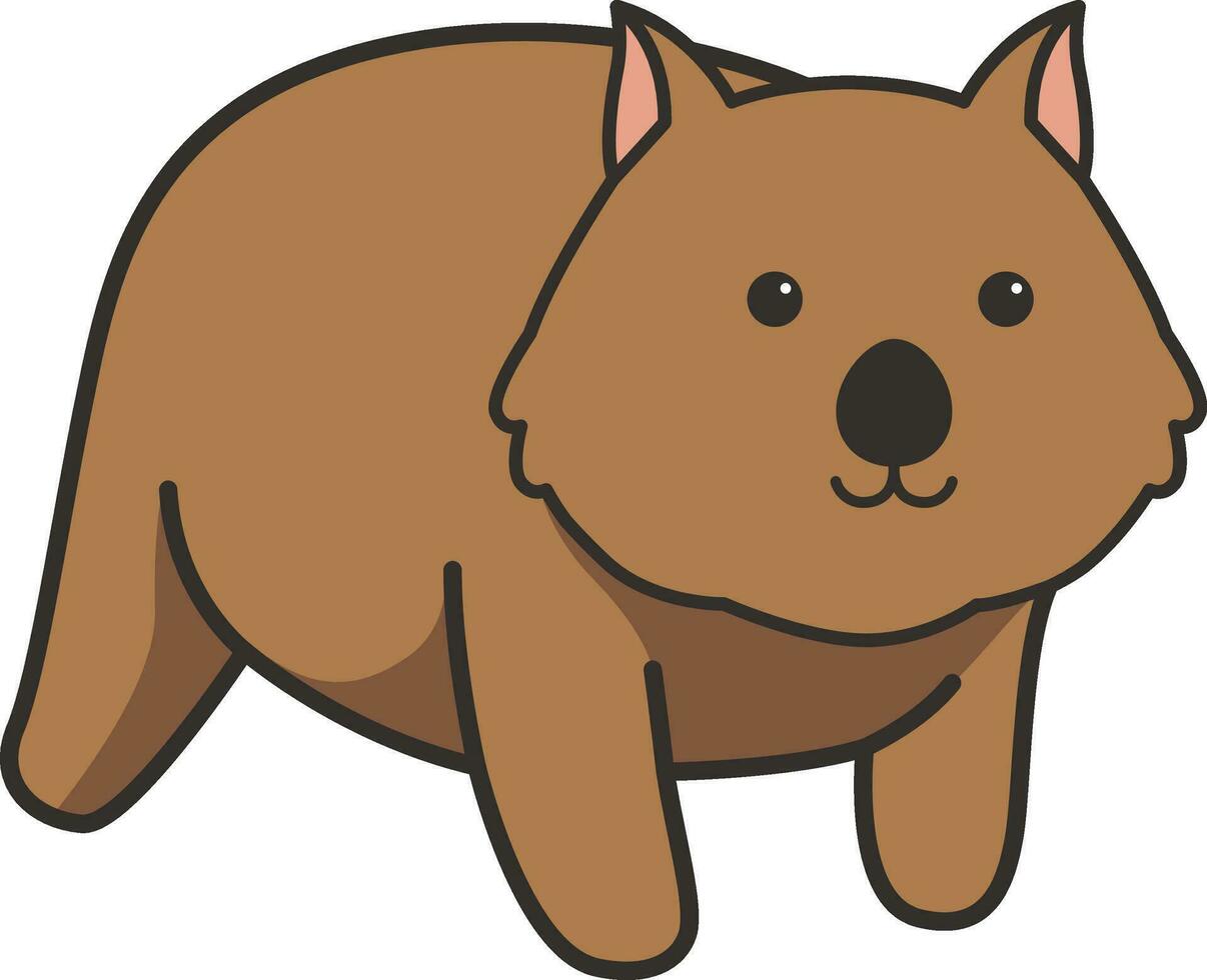 Wombat icon. Animal cartoon and nature theme. Isolated design. Vector illustration