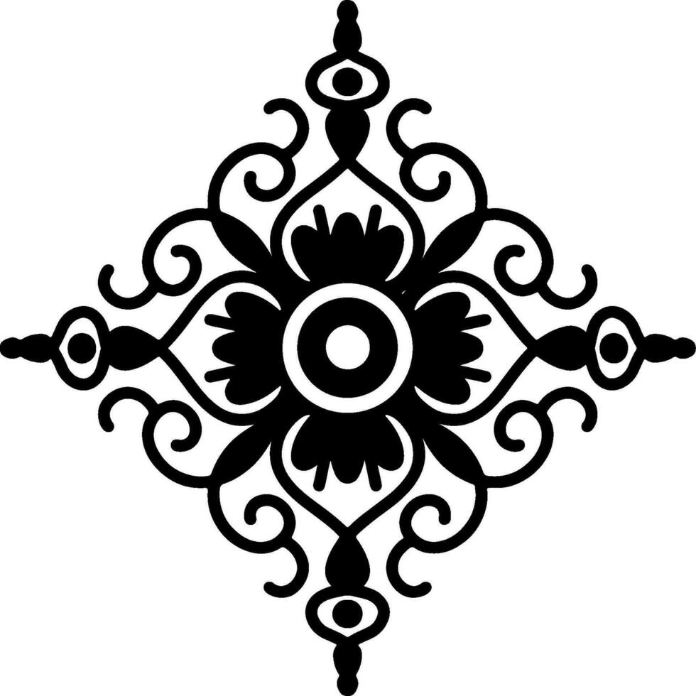 abstract floral ornament vector