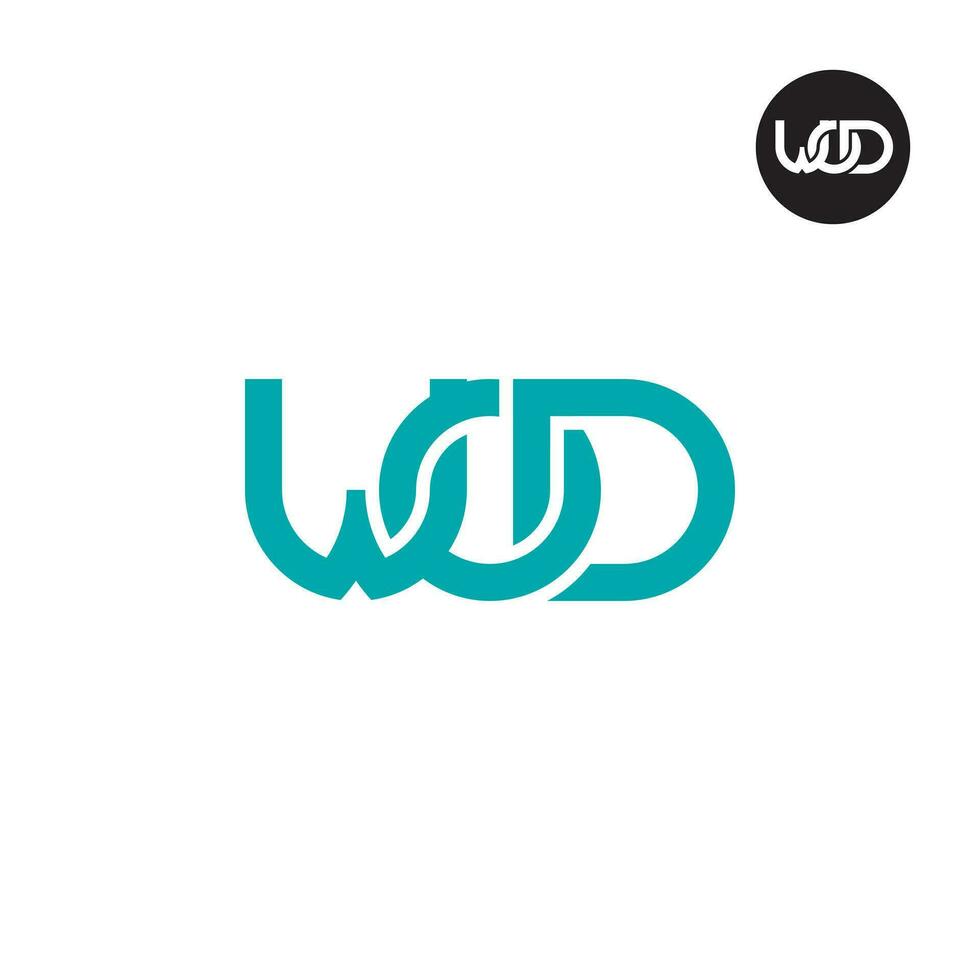 letra wod monograma logo diseño vector