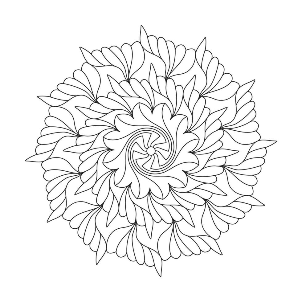 adulto místico universo mandala colorante libro página para kdp libro interior vector