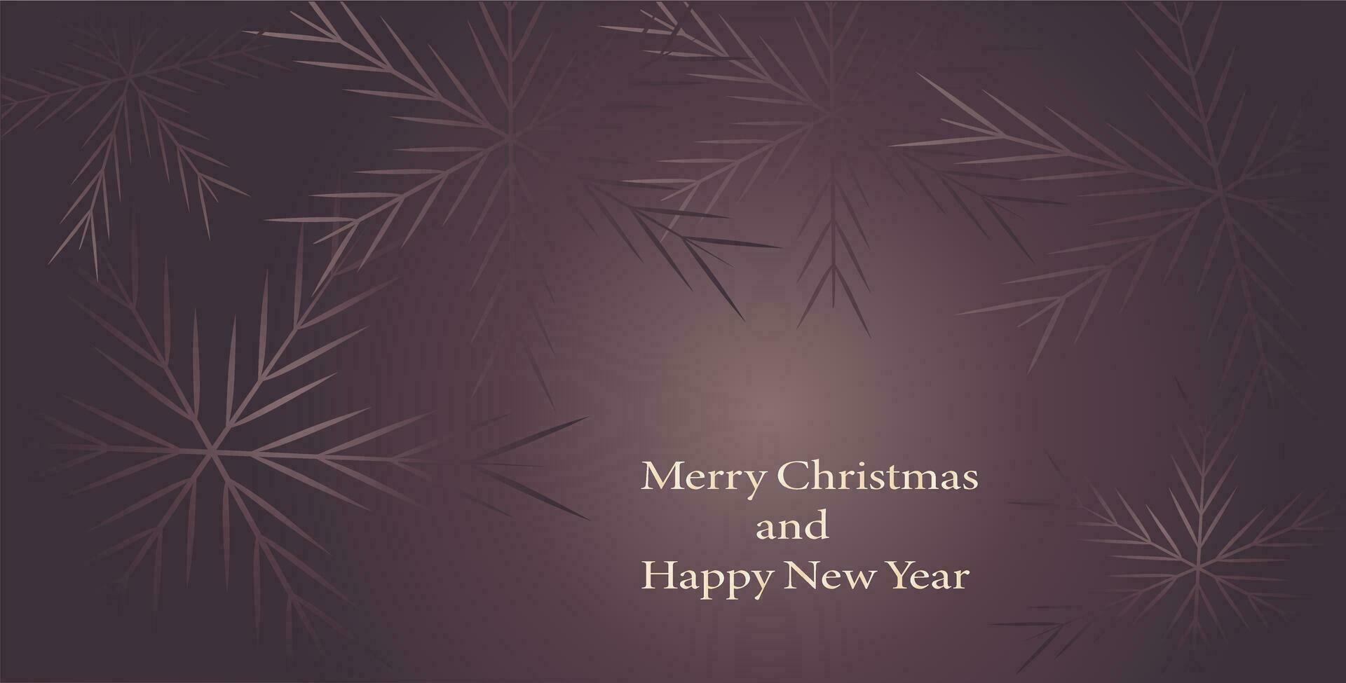 Christmas snowflakes on a lilac burgundy background. Abstract vector holiday card template. EPS10