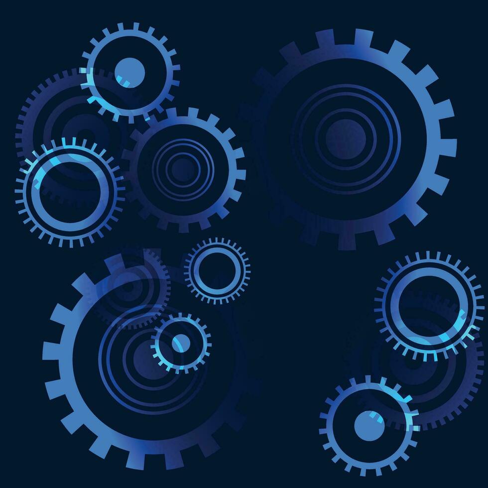 Gear engine. Technical wireframe hand. For digital support team. Futuristic polygonal technology. 3D software. Tech assistance background. Hologram cogwheels on arm. Vector abstract concept