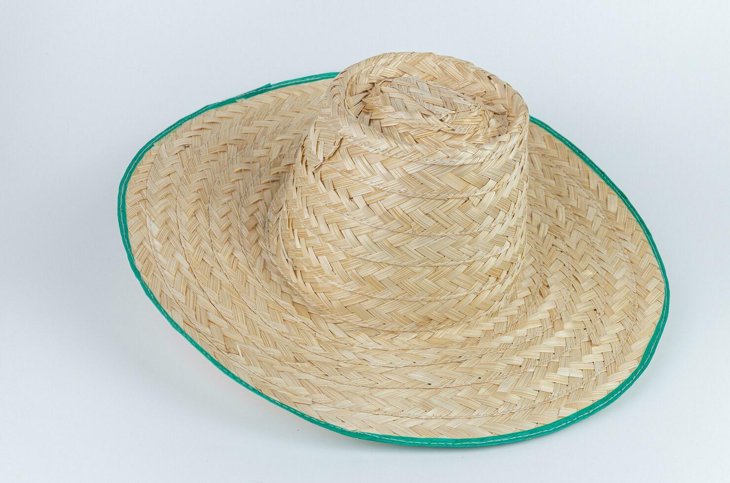 Straw hat isolated on the white background with clipping path for design photo