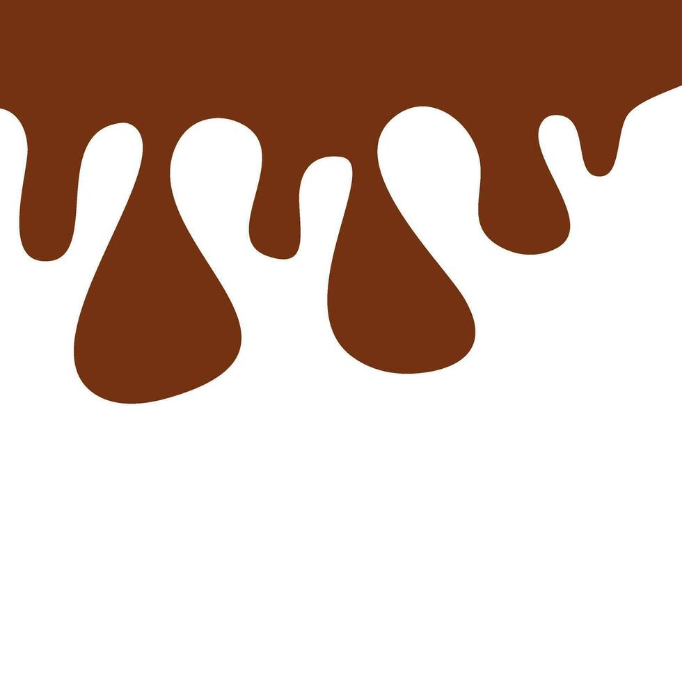 melted chocolate on a white background, vector illustration