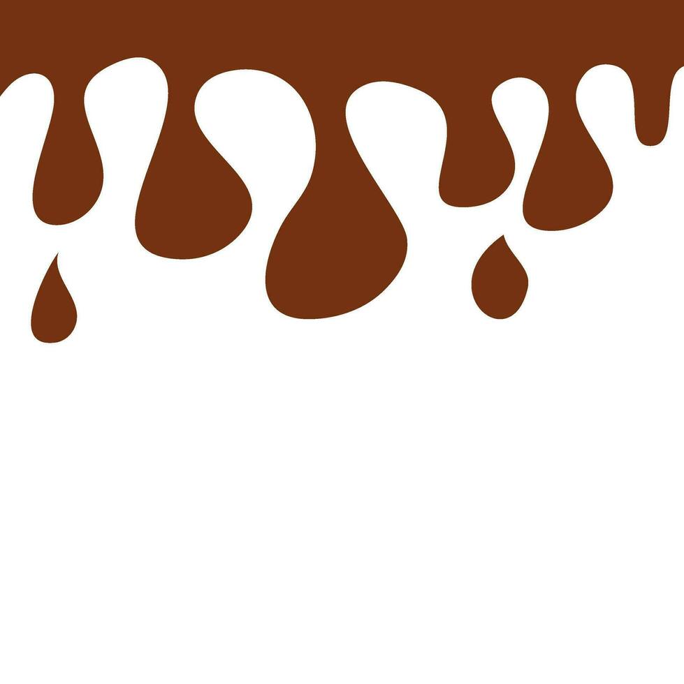 melted chocolate on a white background, vector illustration