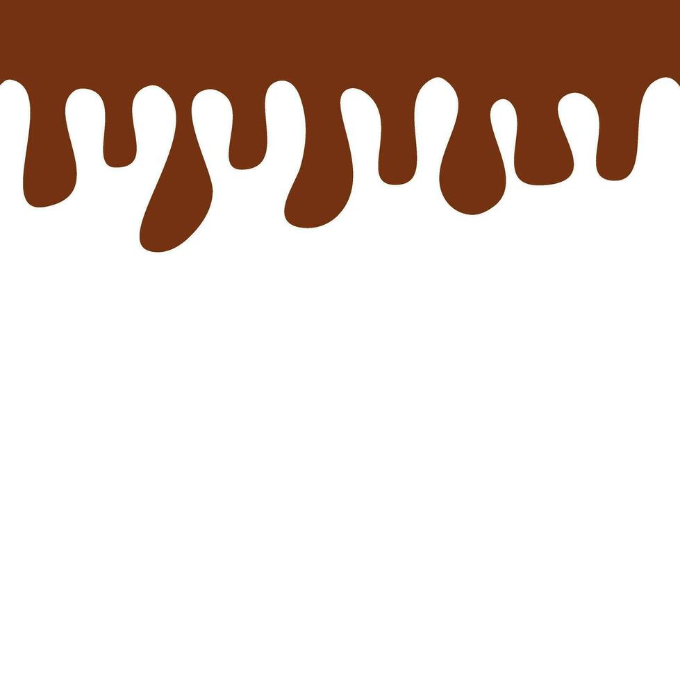 melted chocolate on a white background, vector illustration