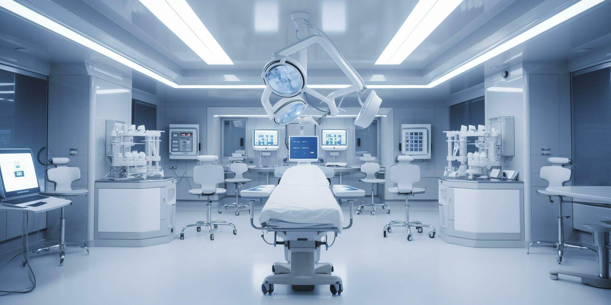 minimalistic design Interior of operating room in modern clinic. AI Generative photo