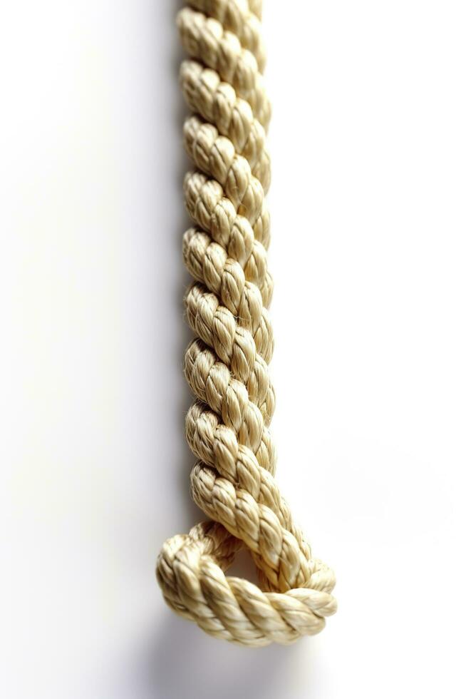 ropes isolated on a white background. Generative AI photo