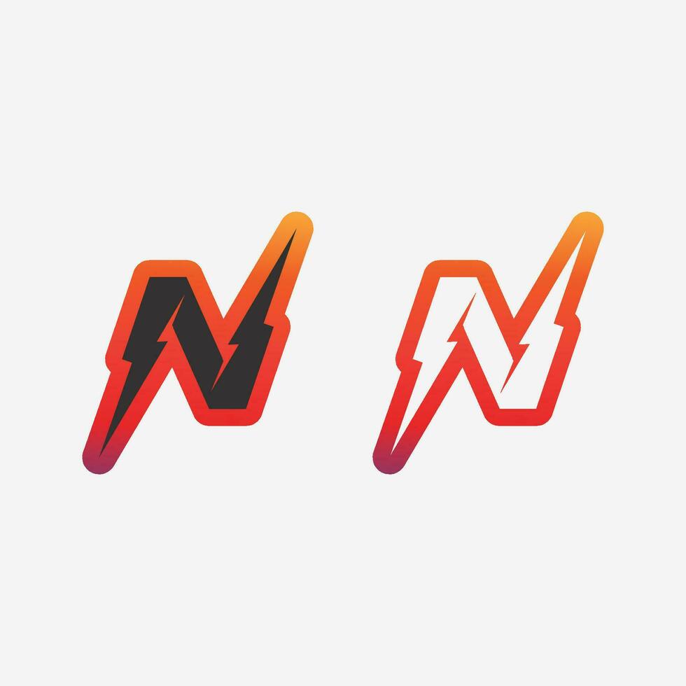 N Letter Logo Template vector