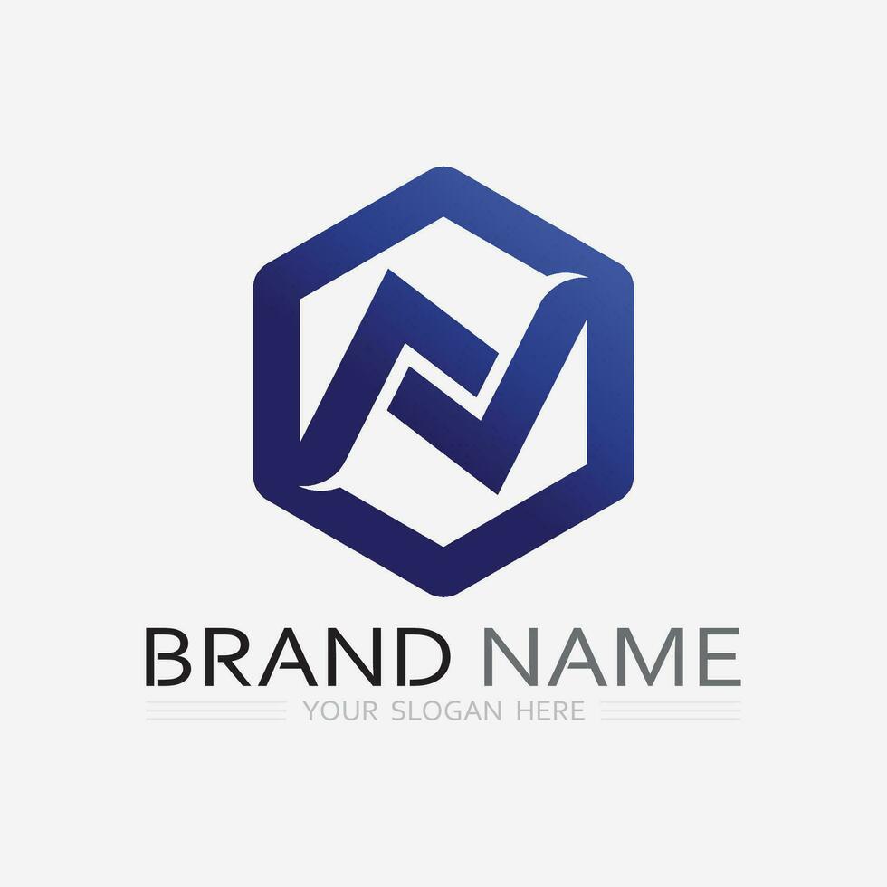 N Letter Logo Template vector