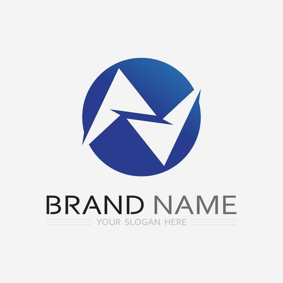 N Letter Logo Template vector