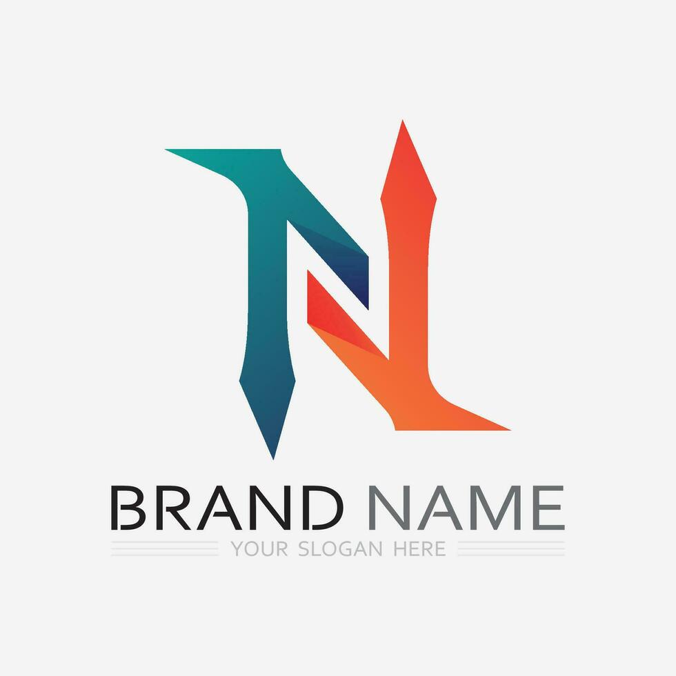 N Letter Logo Template vector