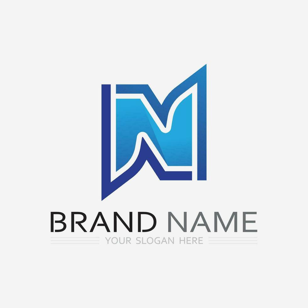 N Letter Logo Template vector