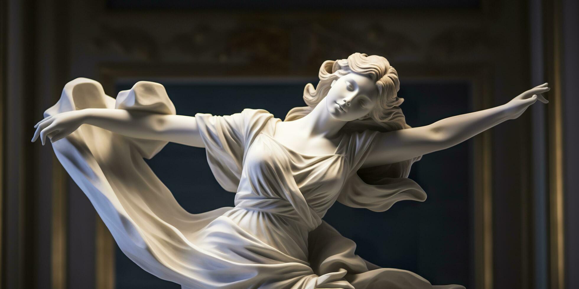 Marble statue of a ballerina. Generative AI photo