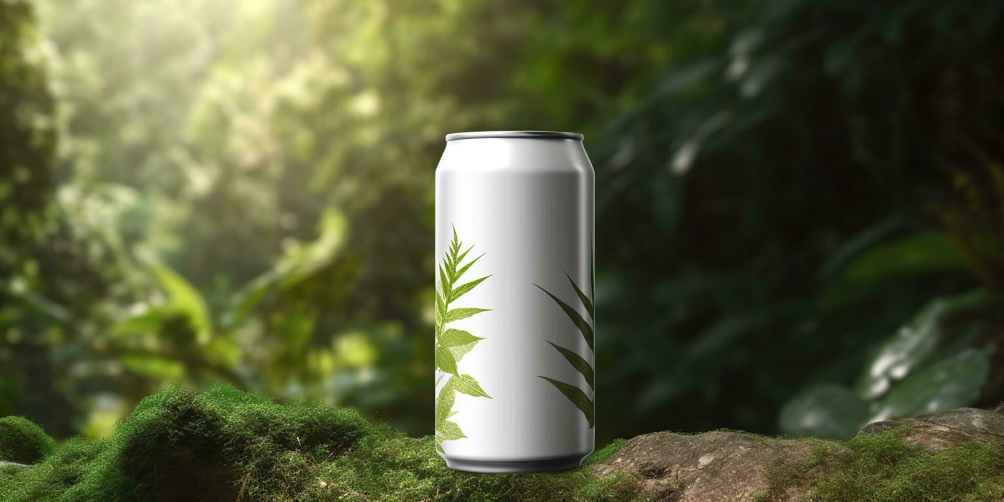 Soda can mockup. Generative AI photo