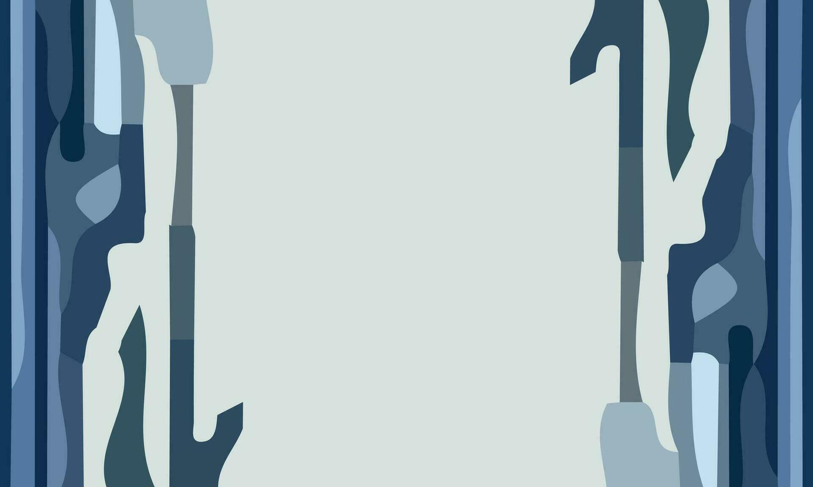 Aesthetic abstract art with a combination of shapes and blue colors. Suitable for background and poster vector