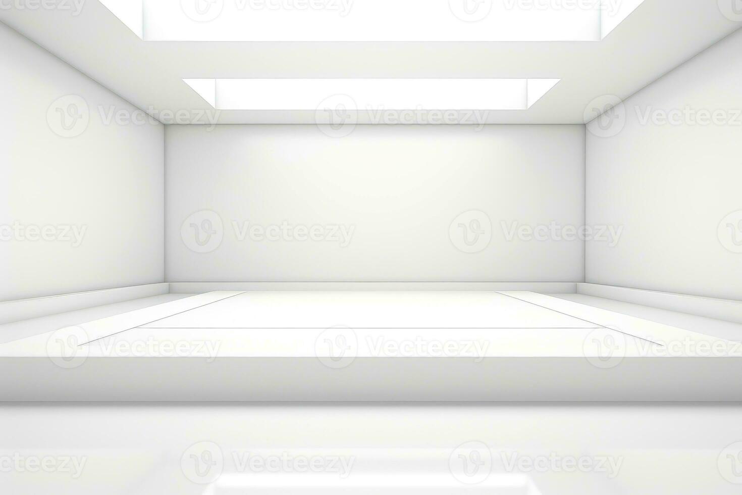Abstract futuristic architecture background, Minimal technology white backdrop, Generative AI illustration photo