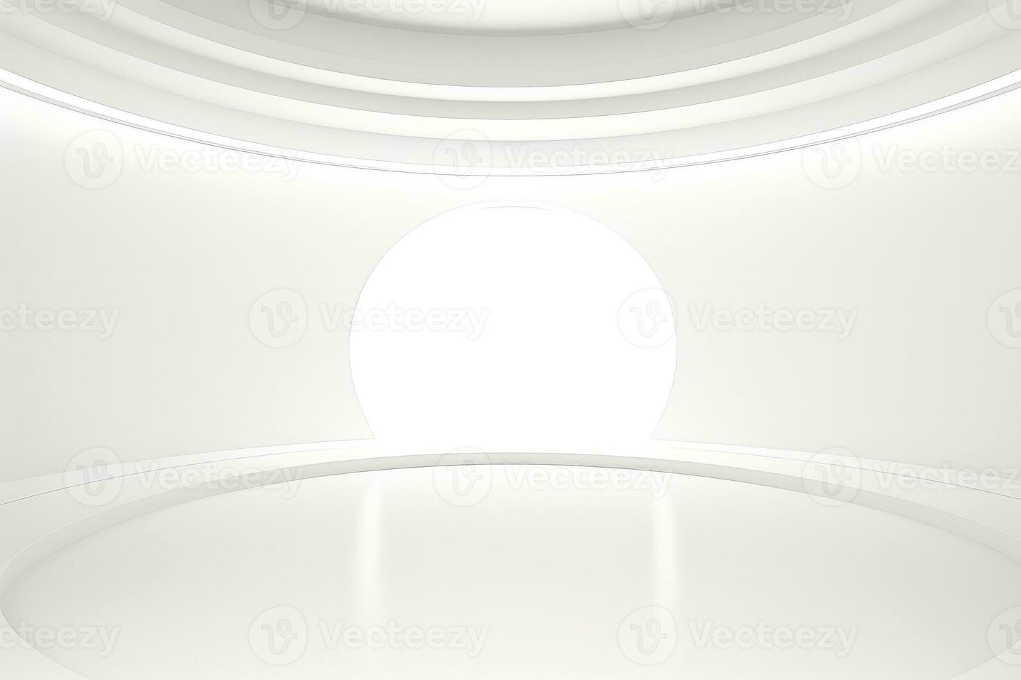 Abstract futuristic architecture background, Minimal technology white backdrop, Generative AI illustration photo