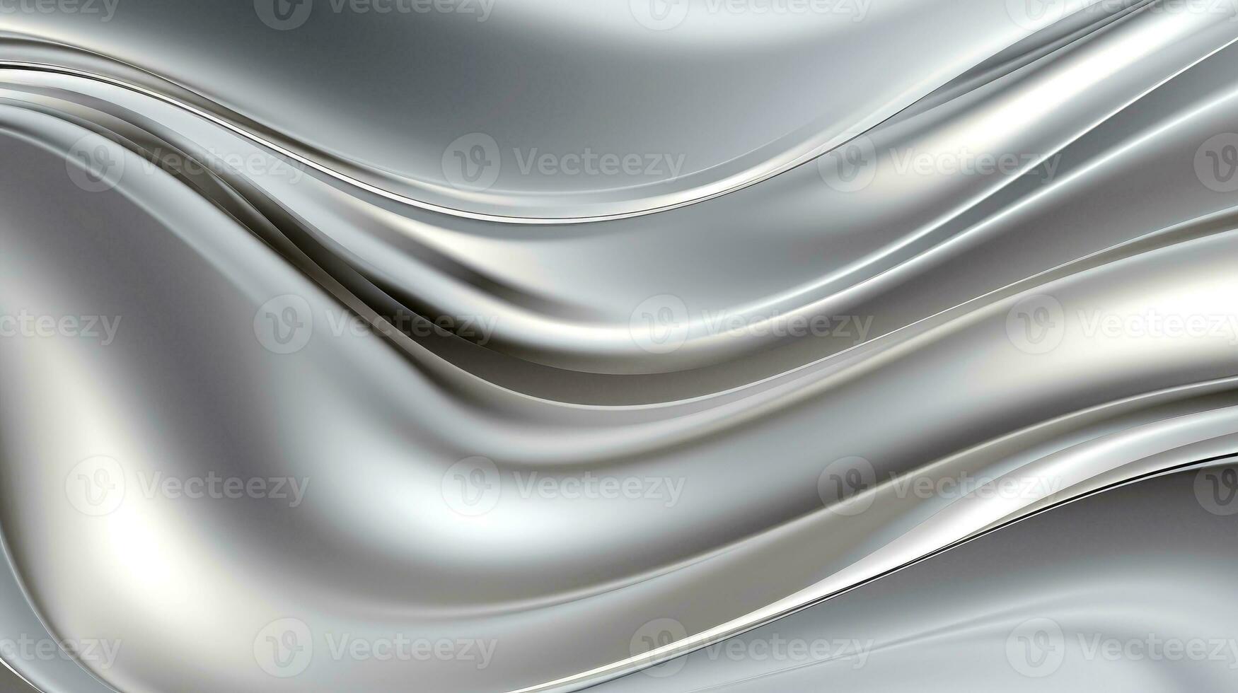 Close up of silver silk background, Abstract white cloth fabric wave, Generative AI illustration photo