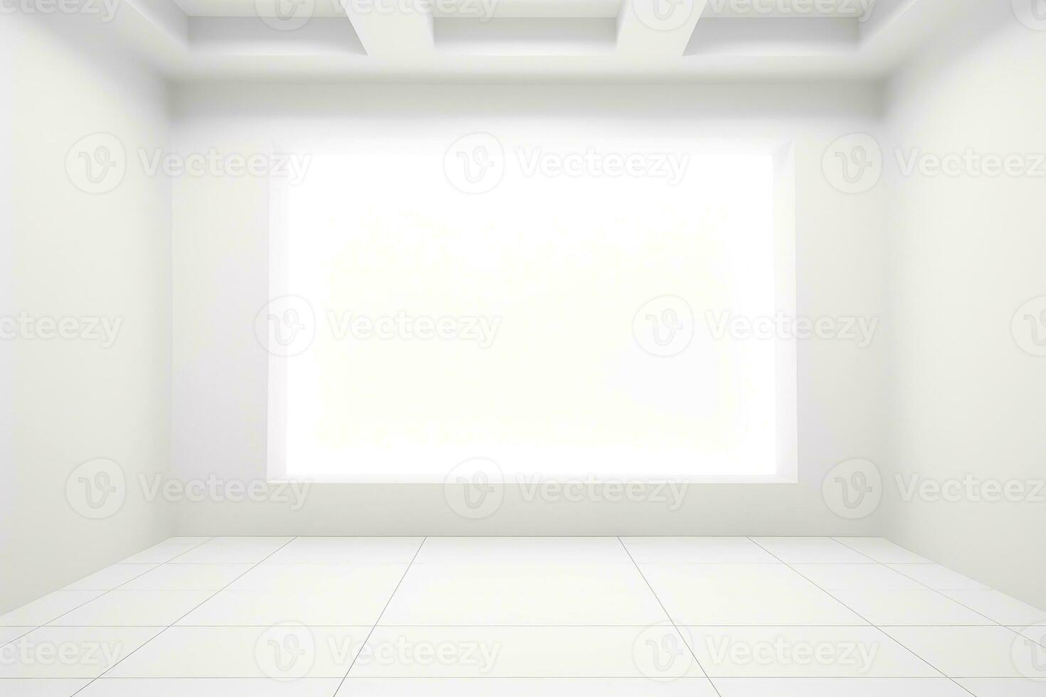 Abstract futuristic architecture background, Minimal technology white backdrop, Generative AI illustration photo