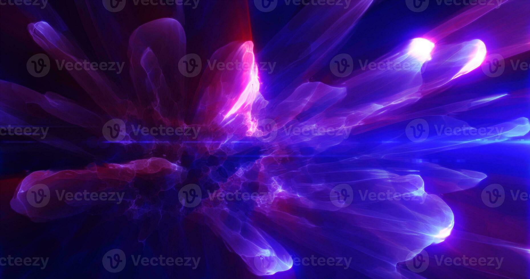 Energy abstract purple waves of magic and electricity iridescent glowing liquid plasma background photo