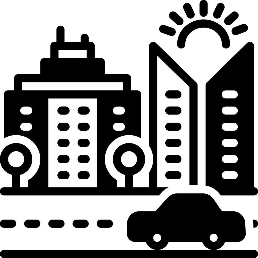 solid icon for towns vector
