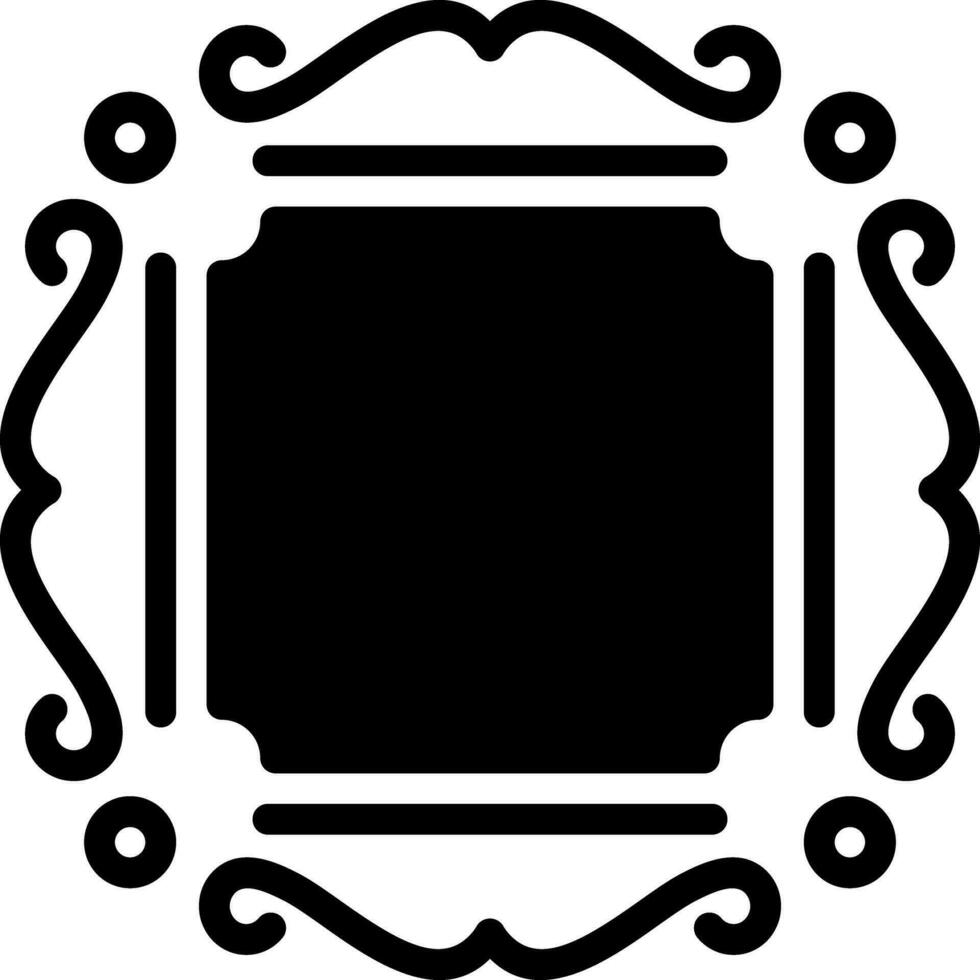 solid icon for frame vector