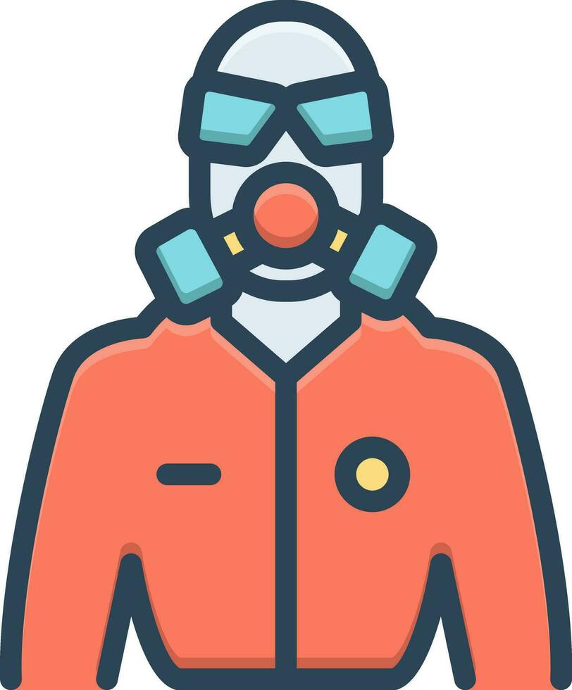 color icon for asbestos vector