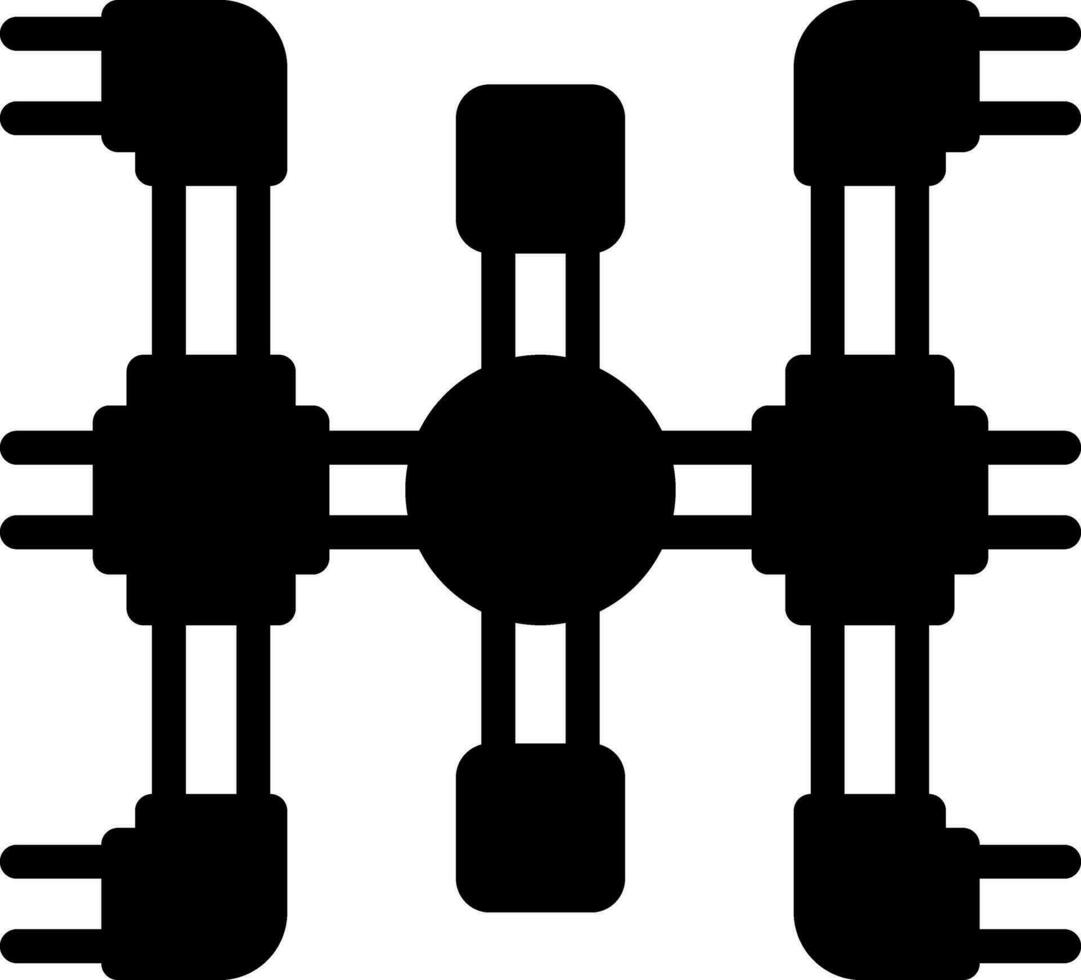 solid icon for pipeline vector