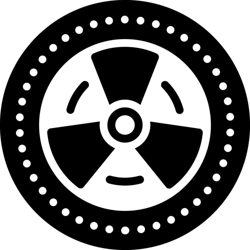solid icon for radiation vector
