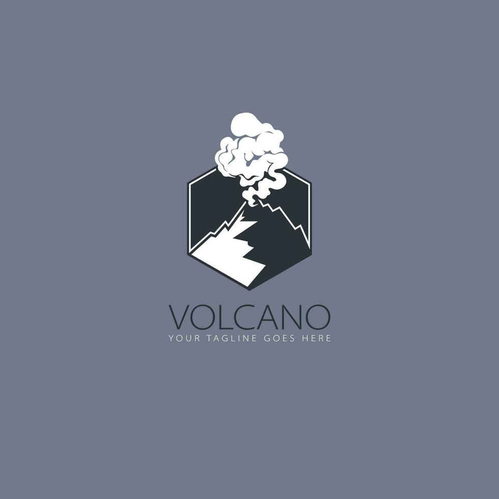 volcán logo vector