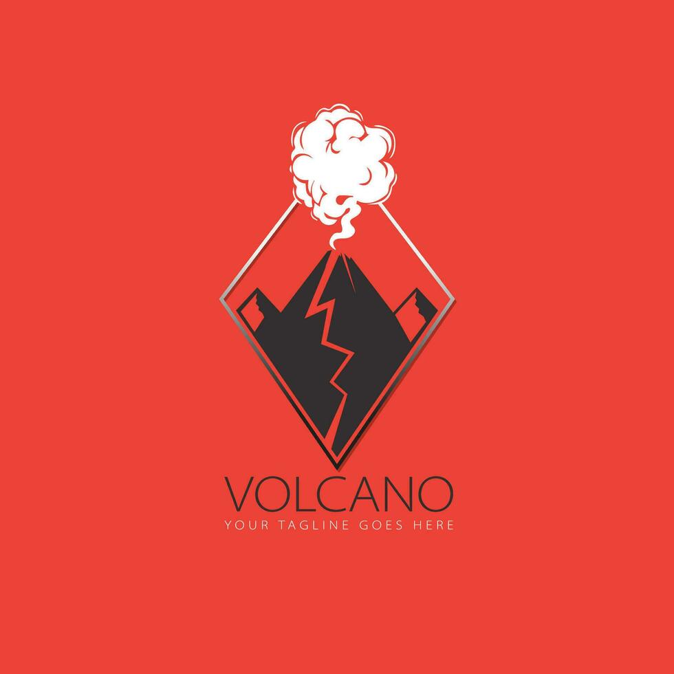 volcán logo vector