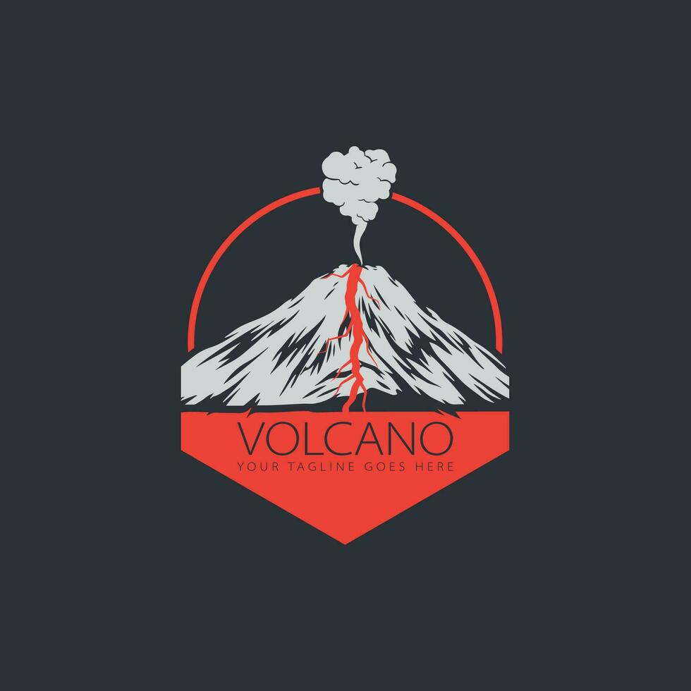 volcán logo vector