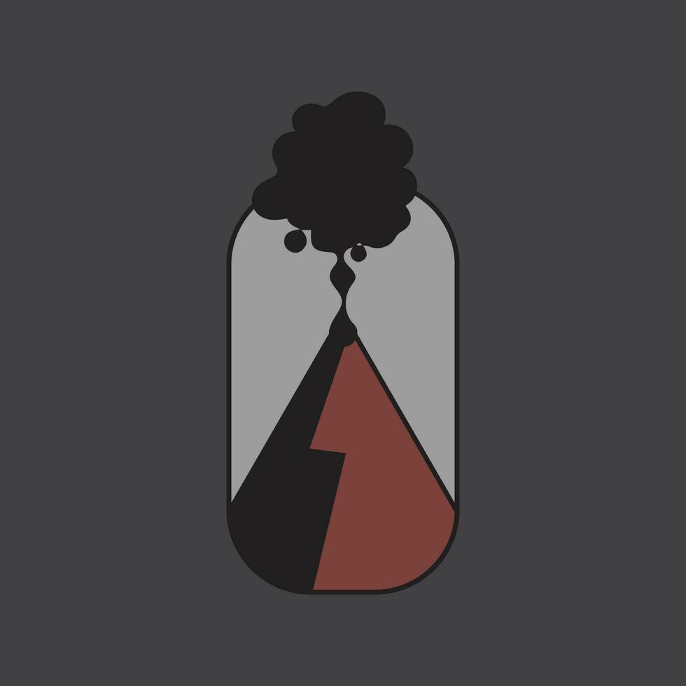 volcano logo vector