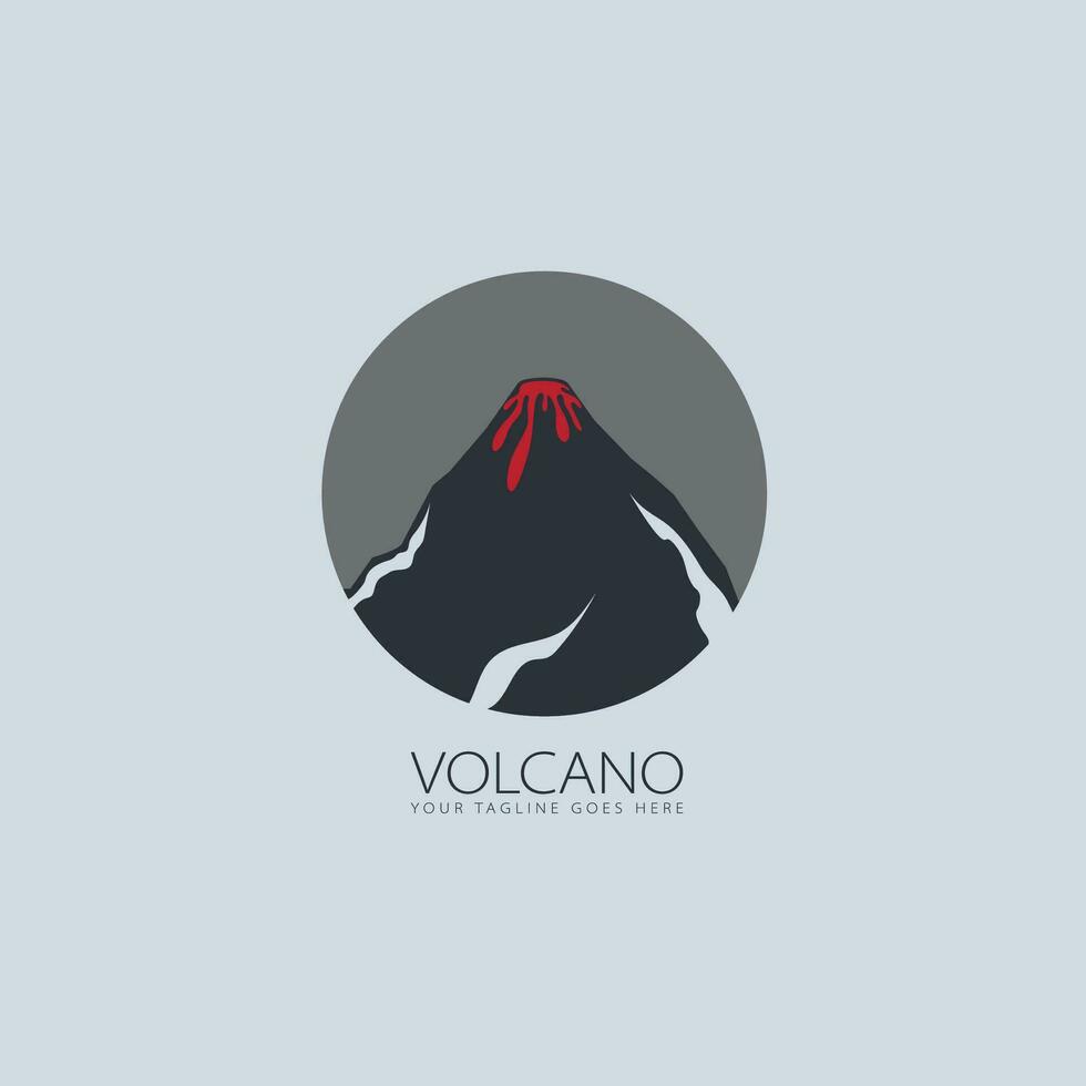 volcán logo vector