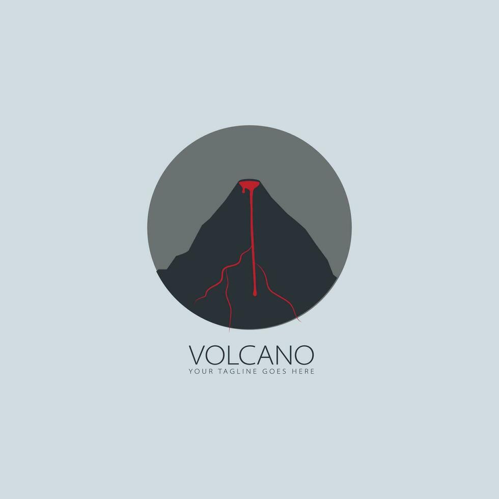 volcán logo vector