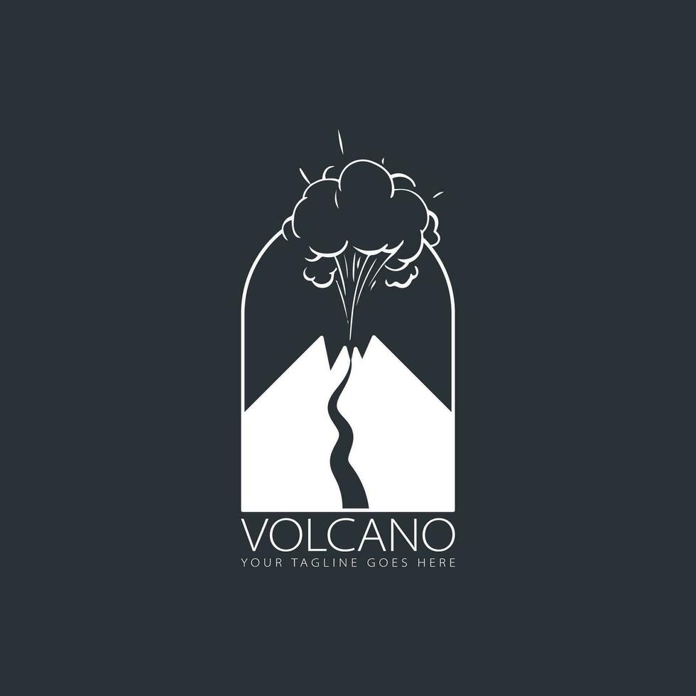 volcano logo vector