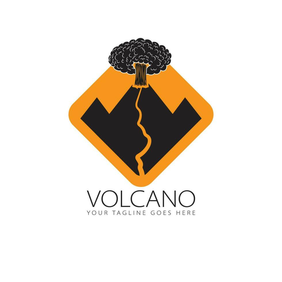 volcano logo vector