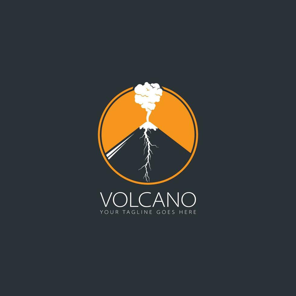 volcán logo vector