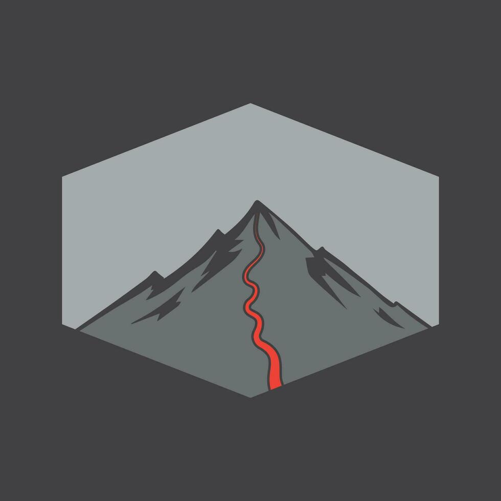 volcán logo vector