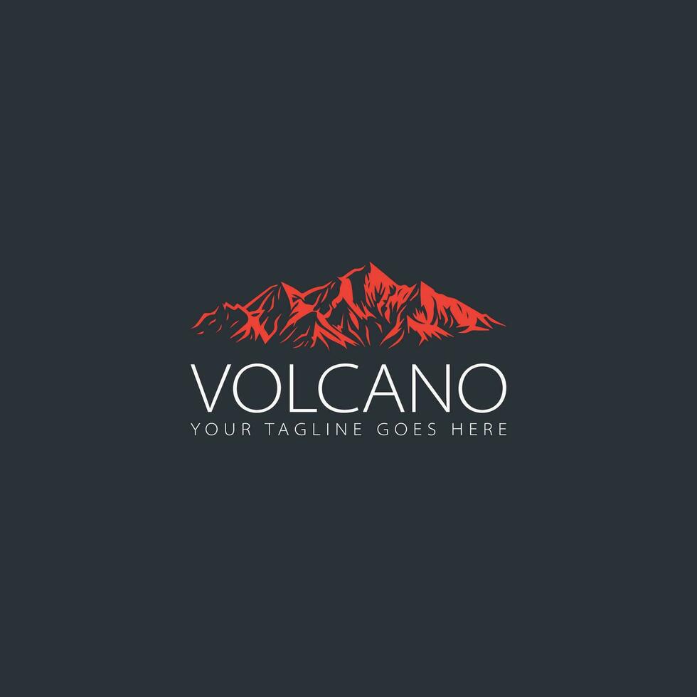 volcano logo vector